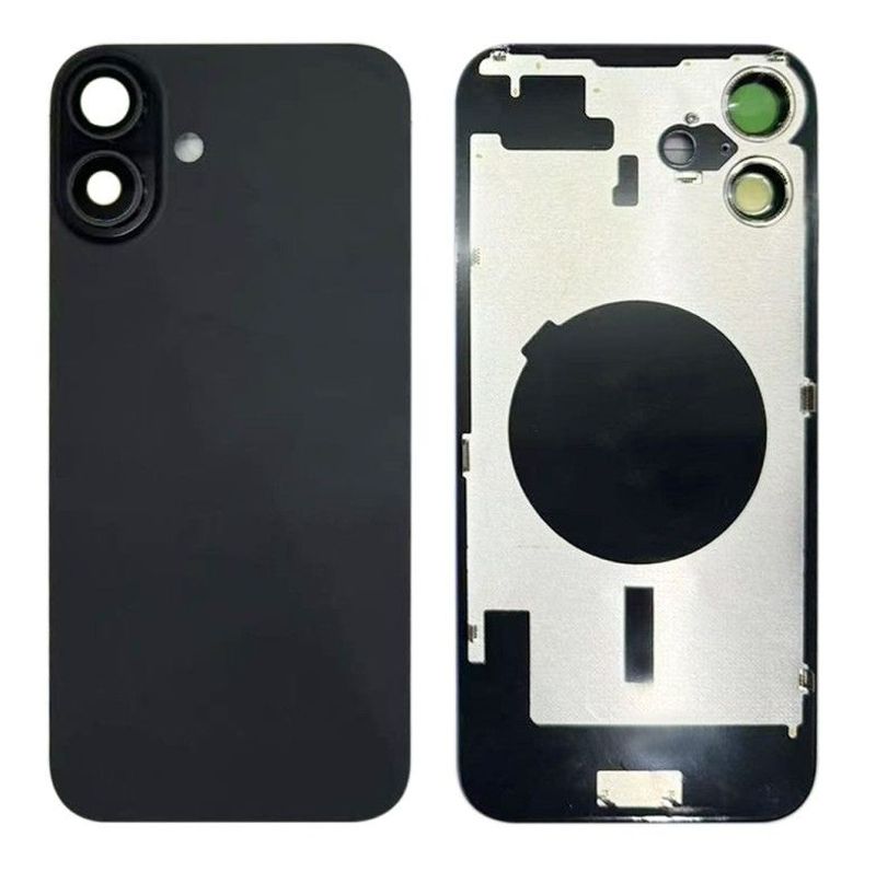 Tapa Cristal Trasero Negro con Lente de Cámara Apple iPhone 16