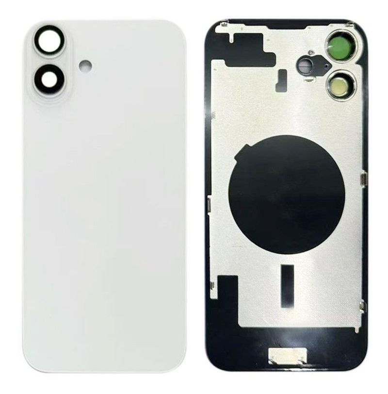 Tapa Cristal Trasero Blanco con Lente de Cámara Apple iPhone 16 Plus