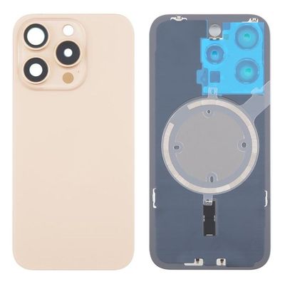 Tapa Cristal Trasero Dorado con Lente de Cámara y Magsafe Apple iPhone 16 Pro Max