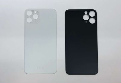 Tapa Cristal Trasero Apple Iphone11 PRO Blanco Plata (Agujero Grande)