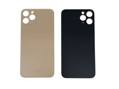 Tapa Cristal Trasero Apple Iphone11 PRO Dorado (Agujero Grande)