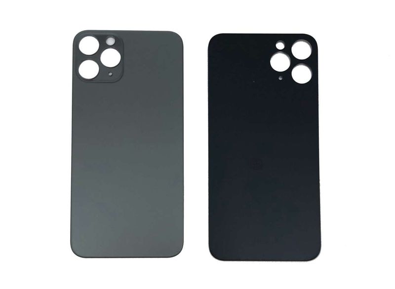 Tapa Cristal Trasero Apple Iphone11 PRO Gris (Agujero Grande)