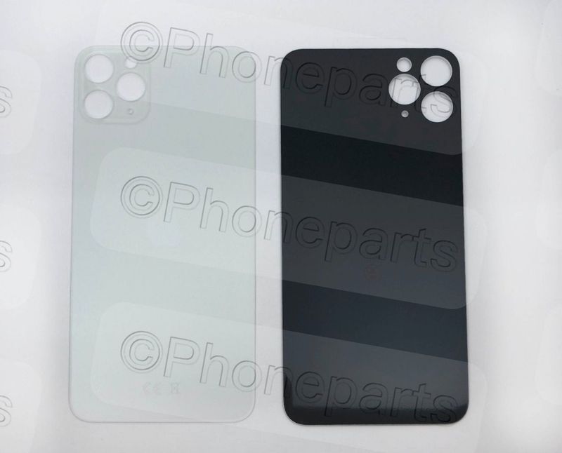 Tapa Cristal Trasero Apple Iphone11 PRO MAX Blanco Plata (Agujero Grande)