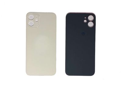 Tapa Cristal Trasero Apple Iphone12 Blanco (Agujero Grande)