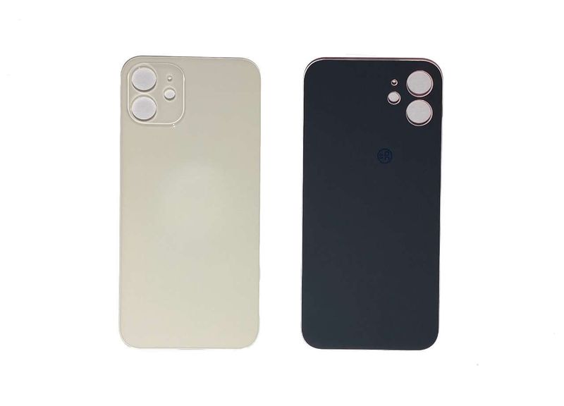 Tapa Cristal Trasero Apple Iphone12 Blanco (Agujero Grande)