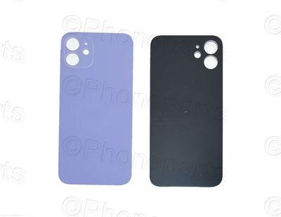 Tapa Cristal Trasero Apple Iphone12 Lila (Agujero Grande)