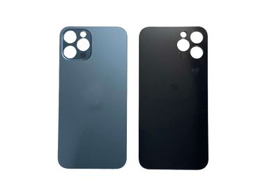 Tapa Cristal Trasero Apple Iphone12 PRO Azul (Agujero Grande)