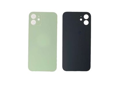 Tapa Cristal Trasero Apple Iphone12 Verde (Agujero Grande)
