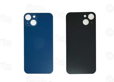 Tapa Cristal Trasero Apple Iphone13 Azul (Agujero Grande)
