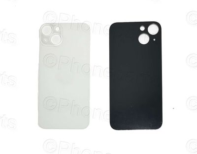 Tapa Cristal Trasero Apple Iphone13 Blanco (Agujero Grande)