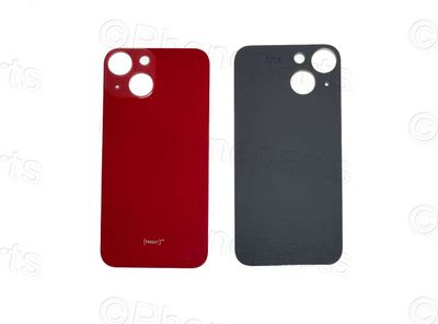 Tapa Cristal Trasero Apple Iphone13 Mini Rojo (Agujero Grande)