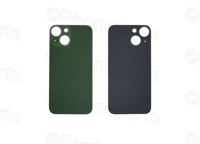 Tapa Cristal Trasero Apple Iphone13 Mini Verde (Agujero Grande)