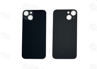 Tapa Cristal Trasero Apple Iphone13 Azul Medianoche / Negro (Agujero Grande)