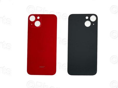 Tapa Cristal Trasero Apple Iphone13 Rojo (Agujero Grande)