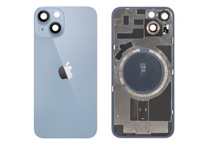 Tapa Cristal Trasero Azul Apple Iphone 14 Original Desmontado con Lente de Cámara, MagSave (imanes). SWAP Grado A
