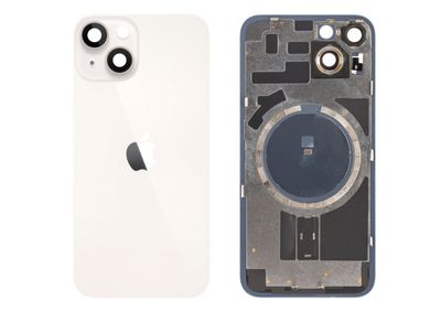 Tapa Cristal Trasero Blanco Apple Iphone 14 Original Desmontado con Lente de Cámara, MagSave (imanes). SWAP Grado A