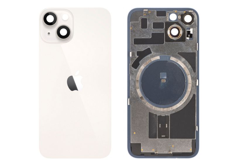 Tapa Cristal Trasero Blanco Apple Iphone 14 Original Desmontado con Lente de Cámara, MagSave (imanes). SWAP Grado A