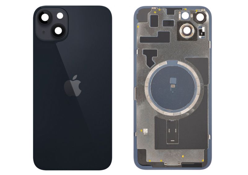 Tapa Cristal Trasero Negro Apple Iphone 14 PLUS Original Desmontado con Lente de Cámara, MagSave (imanes). SWAP Grado A