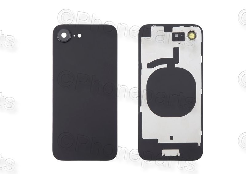 Tapa Cristal Trasero Negra Apple Iphone 16e con Lente de Cámara y MagSave (imanes)