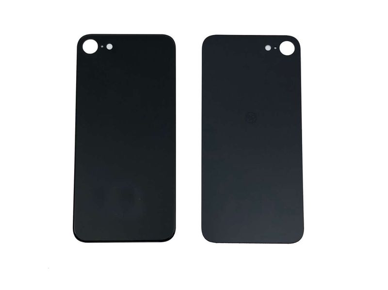 Tapa Cristal Trasero Apple Iphone8 Negro (Agujero Grande)