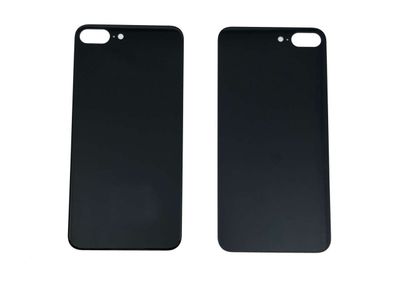 Tapa Cristal Trasero Apple Iphone8 Plus Negro (Agujero Grande)