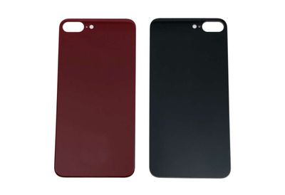 Tapa Cristal Trasero Apple Iphone8 Plus Rojo (Agujero Grande)