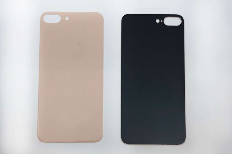 Tapa Cristal Trasero Apple Iphone8 Plus Rosa (Agujero Grande)