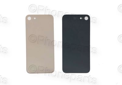 Tapa Cristal Trasero Apple Iphone8 Rosa (Agujero Grande)