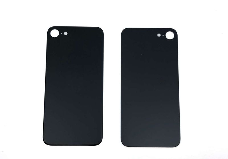 Tapa Cristal Trasero Apple Iphone SE 2020 Negro (Agujero Grande)