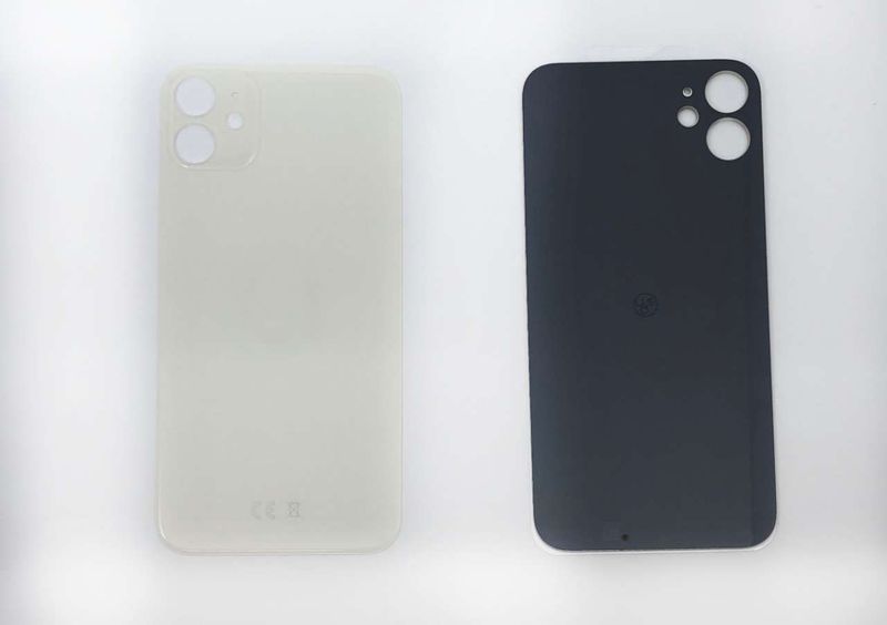 Tapa Cristal Trasero Apple Iphone11 Blanco (Agujero Grande)