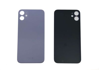 Tapa Cristal Trasero Apple Iphone11 Lila (Agujero Grande)
