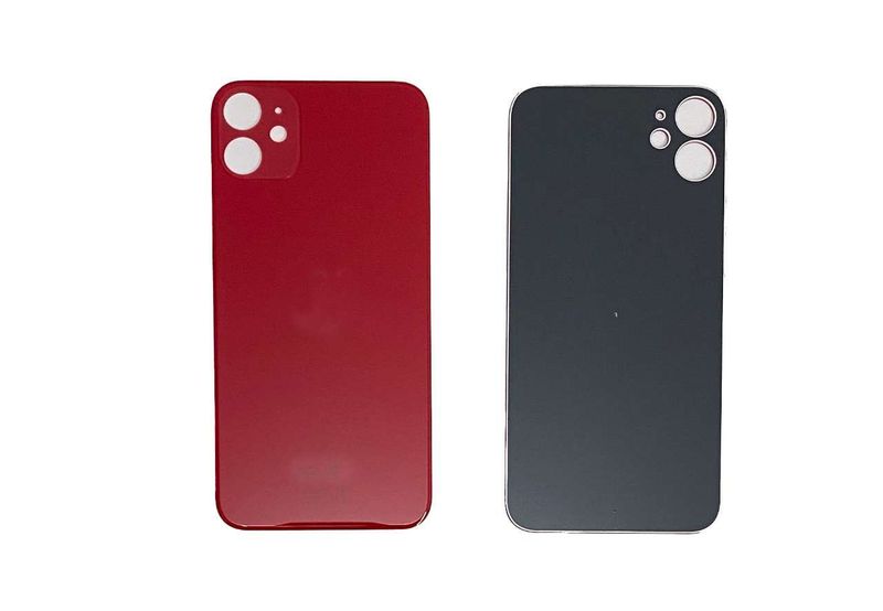 Tapa Cristal Trasero Apple Iphone11 Rojo (Agujero Grande)