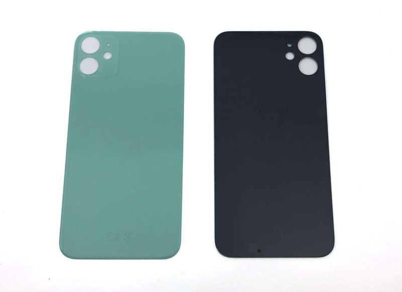 Tapa Cristal Trasero Apple Iphone11 Verde Turquesa (Agujero Grande)