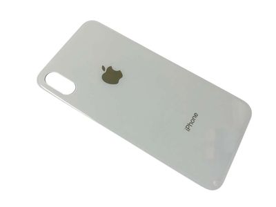 Tapa Cristal Trasero Apple IphoneX Blanco (Agujero Grande)