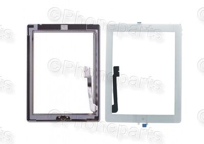 Digitalizador Con Pegtina Apple IPAD4 Blanco con Botón Menu (Home) A1459, A1460