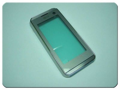 Marco Frontal con Digitalizador / Pantalla Táctil LG KF700 Gris