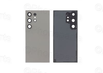 Tapa Batería Compatible Gris Titanio Samsung Galaxy S24 Ultra (Sin logotipo)