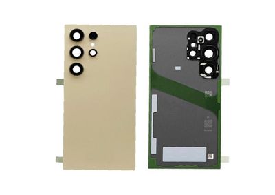 Tapa Batería Compatible Amarillo Titanio Samsung Galaxy S24 Ultra (Sin logotipo)