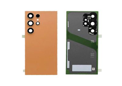 Tapa Batería Compatible Naranja Titanio Samsung Galaxy S24 Ultra (Sin logotipo)